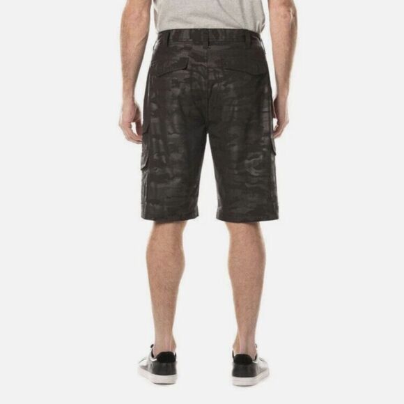 Iron Co Shorts Mens 38 Blackout Camo Stretch Performance Hybrid Cargo - Picture 3 of 11
